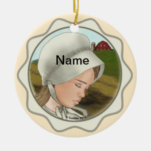 Amish meisjes hoedje ornament