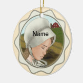 Amish meisjes hoedje ornament (Links)