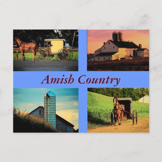Amish Montage Briefkaart (Voorkant)