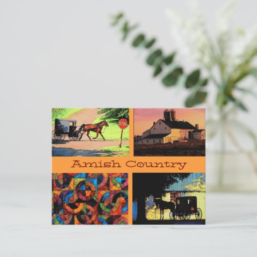 Amish Montage Briefkaart (Staand voorkant)