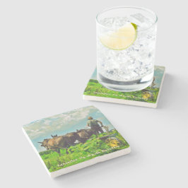 Amish Onderzetters, Amish Farmer en Paarden! Stenen Onderzetter