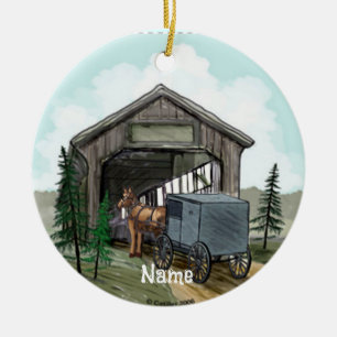Amish overdekte brug ornament