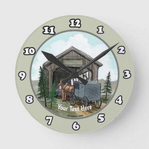 Amish Overdekte Brug Ronde Klok