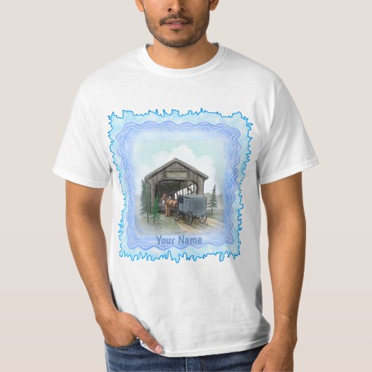 Amish Overdekte Brug T-shirt (Voorkant)