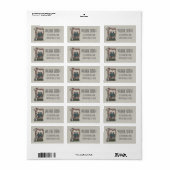 Amish paar op veranda schommel etiket (Full Sheet)