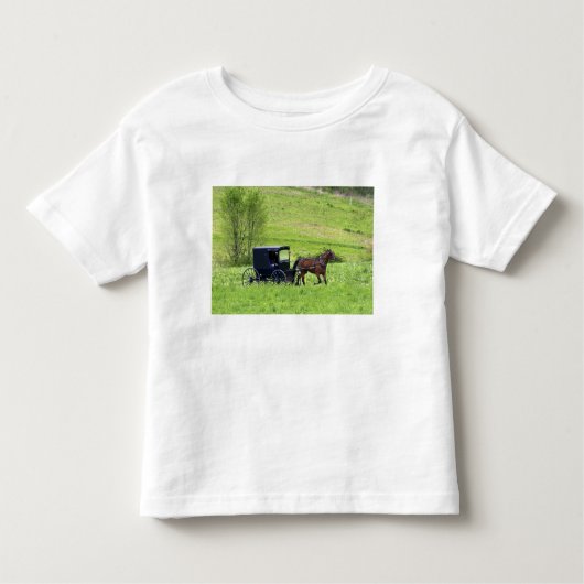 Amish paard en buggy bij Berlijn, Ohio. Kinder Shirts (Voorkant)
