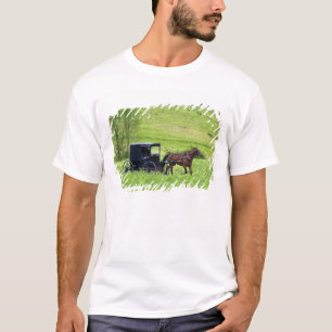 Amish paard en buggy bij Berlijn, Ohio. T-shirt