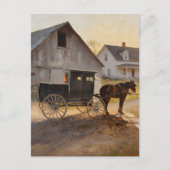 Amish paard en buggy briefkaart (Voorkant)