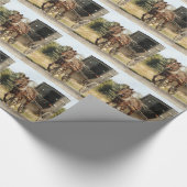 Amish paard en buggy cadeaupapier (Hoek)