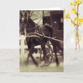 Amish paard en buggy landelijke Iowa fotografie Kaart (Gele Bloem)