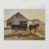 Amish paard-en-buggy-schilderij briefkaart (Voorkant)