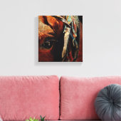 Amish Paard Grunge Canvas Afdruk (Insitu (Woonkamer))