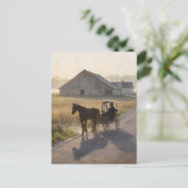 Amish Paarden Schilderij Briefkaart (Staand voorkant)