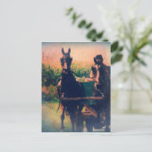 Amish Paardenteam Briefkaart (Staand voorkant)