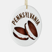 Amish Pennsylvania PA Dutch Foods Whoopie Pie Keramisch Ornament (Rechts)