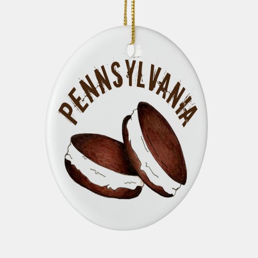 Amish Pennsylvania PA Dutch Foods Whoopie Pie Keramisch Ornament (Rechts)