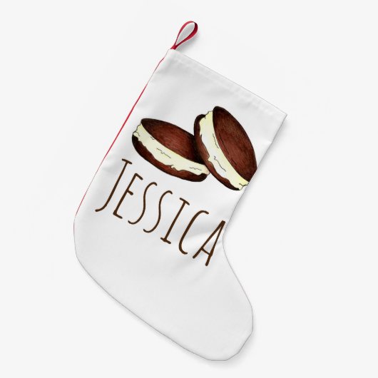 Amish Pennsylvania PA Dutch Foods Whoopie Pie Kleine Kerstsok (Voorkant (Hangend))