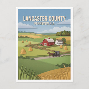 Amish-platteland nabij New Holland Pennsylvania Briefkaart