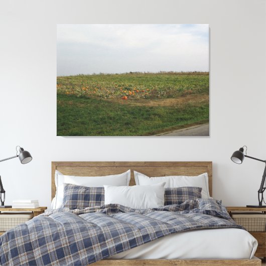 Amish Pumpkin Patch Boerderij Fotografie Wall Art Canvas Afdruk (Insitu (Slaapkamer))