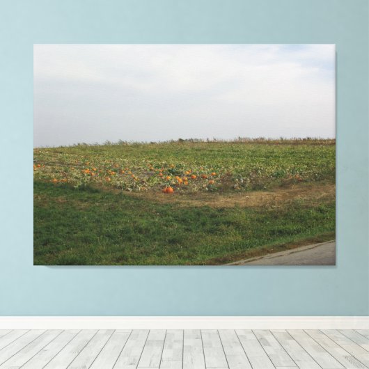 Amish Pumpkin Patch Boerderij Fotografie Wall Art Canvas Afdruk (Insitu (Houten vloer))