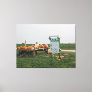 Amish Pumpkin Patch Boerderij Fotografie Wall Art Canvas Afdruk