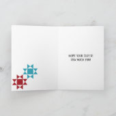 Amish Quilt Blocks gepersonaliseerde aangepaste be Kaart (Binnen)