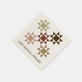 Amish Quilt Blocks Gepersonaliseerde quilten thema Servet (Hoek)