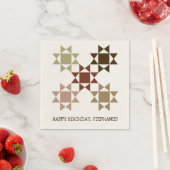 Amish Quilt Blocks Gepersonaliseerde quilten thema Servet (Insitu)