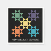 Amish Quilt Blocks Gepersonaliseerde Quilting Them Servet (Voorkant)