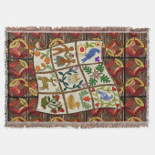 Amish Quilt-Lovers Feest in gezellige landenkleure Deken (Voorkant)