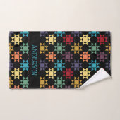 Amish Quilt Print Bright kleuren op maat Handdoek (Handdoek)