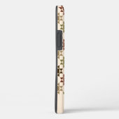 Amish Quilt Print Cream, bruin gepersonaliseerd Case-Mate iPhone Case (Achterkant / Rechts)