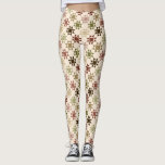 Amish Quilt Print Crème Neutrale kleuren Patroon Leggings<br><div class="desc">Of je nu naar het quilt show gaat of gewoon naar de winkel, je ziet er super schattig uit in deze leggings. Ze zijn gemodelleerd om eruit te zien als een Amish quilt met een Ohio Star quilt blokprint in tinten bruin, bruin, salie groen, kastanjebruin en mauve tegen een crèmekleurige...</div>