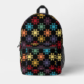 Amish Quilt Print Heldere kleuren met patroon Bedrukte Rugzak (Voorkant)