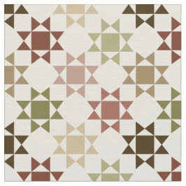 Amish Quilt Print Neutrale kleuren gepatterd Stof