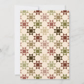 Amish Quilt Print Quilten Thema Custom Party Inv Kaart (Achterkant)