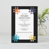 Amish Quilt Print Quilten Thema Custom Party Kaart (Staand voorkant)