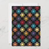 Amish Quilt Print Quilten Thema Custom Party Kaart (Achterkant)
