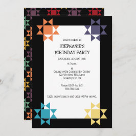 Amish Quilt Print Quilten Thema Custom Party Kaart