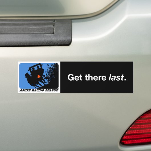 Amish Racing League bumper sticker (Op auto)