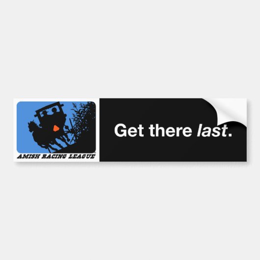 Amish Racing League bumper sticker (Voorkant)