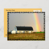 Amish Rainbow. Vrienden spreekwoord. Briefkaart (Voorkant / Achterkant)