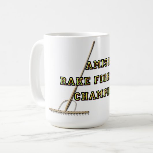 Amish Rake Fighting Champion Koffiemok (Voorkant links)