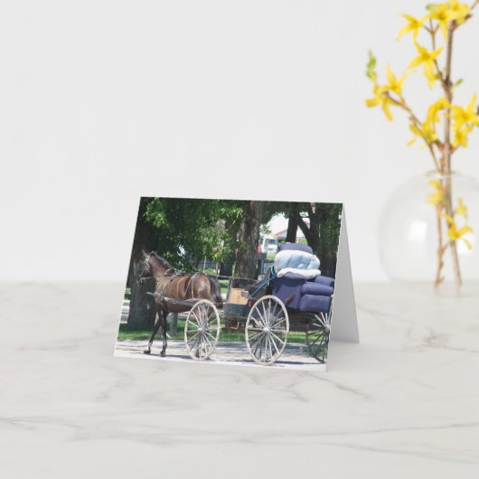 Amish Recliner Notecard Kaart (Gele Bloem)