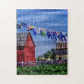 Amish Red Barn Puzzle Legpuzzel (Verticaal)