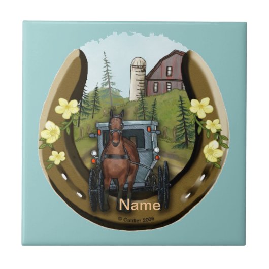 Amish Road Trip tegel Tegeltje (Voorkant)