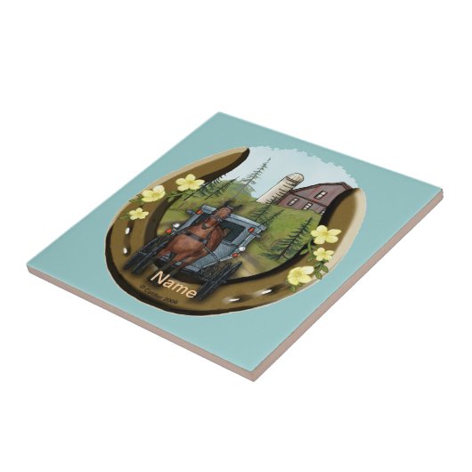 Amish Road Trip tegel Tegeltje (Zijkant)