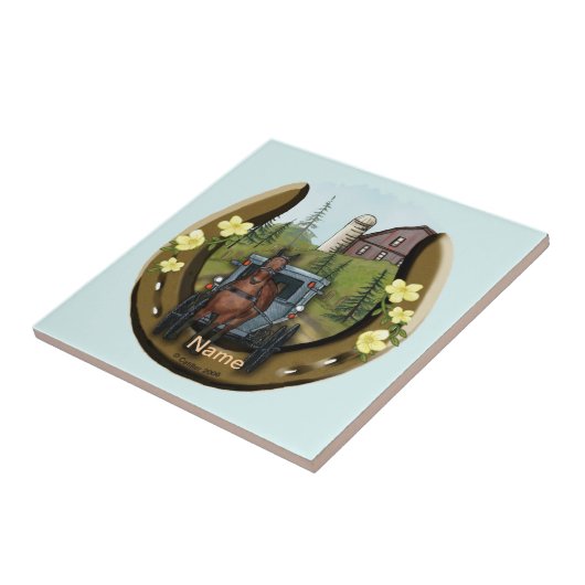 Amish Road Trip tegel Tegeltje (Zijkant)