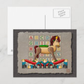 Amish Rocking Horse Briefkaart (Voorkant / Achterkant)