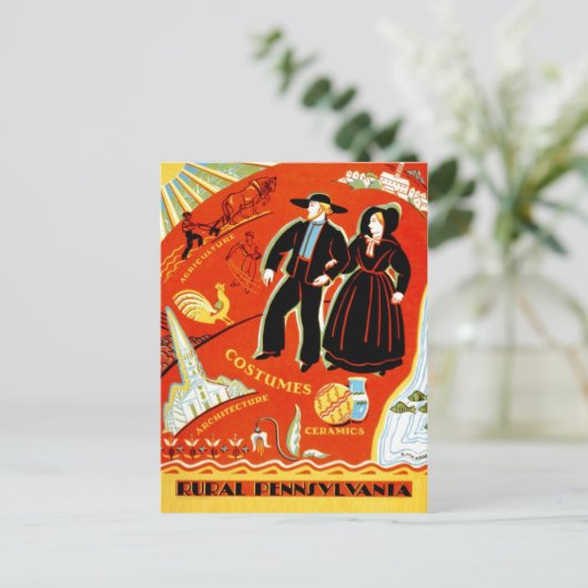 Amish & Rural Pennsylvania Briefkaart (Staand voorkant)